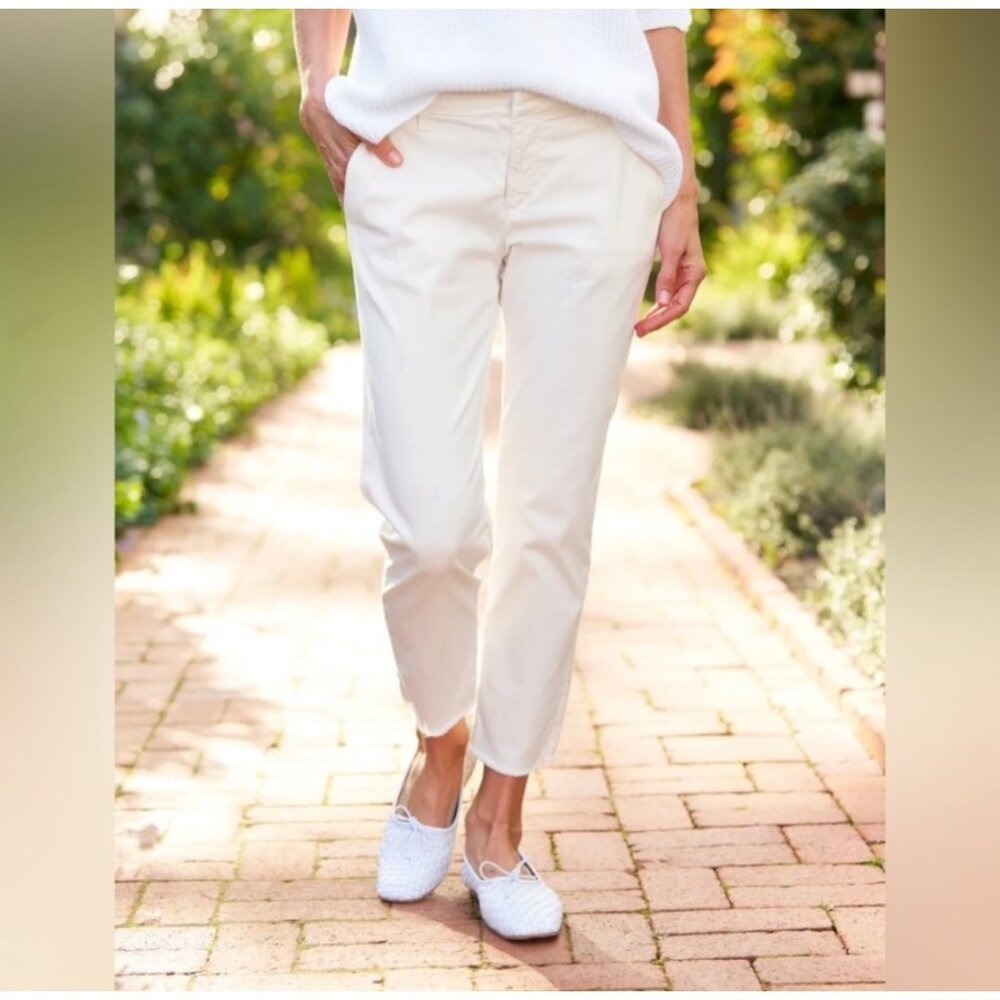 Frank & Eileen Wicklow The Italian Chino Pant in Chalk Color NWOT